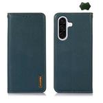 For Samsung Galaxy A17 5G KHAZNEH Nappa Top Layer Cowhide Leather Phone Case(Green)