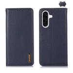 For Samsung Galaxy A17 5G KHAZNEH Nappa Top Layer Cowhide Leather Phone Case(Blue)
