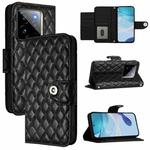 For Realme GT 7 Pro 5G Rhombic Texture Flip Leather Phone Case with Lanyard(Black)