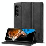 For Samsung Galaxy S25+ 5G LC.IMEEKE Strong Magnetism Microfiber Leather Phone Case(Black)