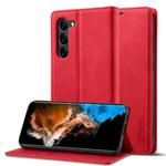 For Samsung Galaxy S25+ 5G LC.IMEEKE Strong Magnetism Microfiber Leather Phone Case(Red)