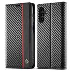 For Samsung Galaxy S24 FE 5G LC.IMEEKE Carbon Fiber Leather Phone Case(Vertical Black)