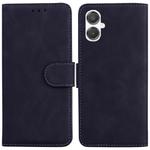 For Samsung Galaxy A25 5G / A25e JP Edition Skin Feel Pure Color Flip Leather Phone Case(Black)