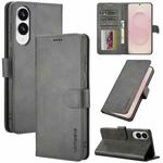 For Samsung Galaxy S25 Edge 5G LC.IMEEKE Calf Texture Leather Phone Case(Grey)