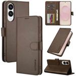 For Samsung Galaxy S25 Edge 5G LC.IMEEKE Calf Texture Leather Phone Case(Coffee)