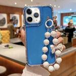 For iPhone 11 Pro Max TPU + PC + Glitter Sequins Full Coverage Phone Case with Bracelet(Blue)