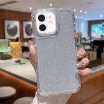 For iPhone 11 TPU + PC + Glitter Paper Full Coverage Phone Case(Silver)