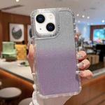 For iPhone 13 TPU + PC + Glitter Paper Full Coverage Phone Case(Purple)