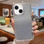 For iPhone 13 TPU + PC + Glitter Paper Full Coverage Phone Case(Grey)