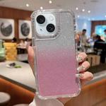 For iPhone 15 TPU + PC + Glitter Paper Full Coverage Phone Case(Pink)