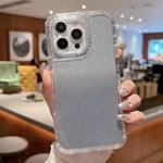 For iPhone 15 Pro TPU + PC + Glitter Paper Full Coverage Phone Case(Grey)