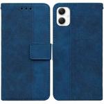 For Samsung Galaxy A06 4G Geometric Embossed Leather Phone Case(Blue)
