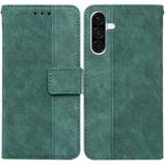 For Samsung Galaxy A36 5G / A56 5G Geometric Embossed Leather Phone Case(Green)
