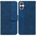 For Samsung Galaxy A25 5G / A25e JP Edition Geometric Embossed Leather Phone Case(Blue)