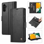 For Samsung Galaxy S24 FE 5G LC.IMEEKE Skin-friendly Card Slots Leather Phone Case(Black)