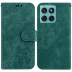 For Samsung Galaxy A25 5G / A25e JP Edition Little Tiger Embossed Leather Phone Case(Green)