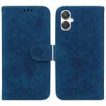 For Samsung Galaxy A25 5G / A25e JP Edition Butterfly Rose Embossed Leather Phone Case(Blue)