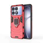 For Redmi K70 Ultra Global Shockproof PC + TPU Holder Phone Case(Red)