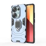 For Redmi Note 14S 4G Shockproof PC + TPU Holder Phone Case(Navy Blue)