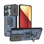 For Redmi Note 14S 4G Sliding Camshield TPU + PC Shockproof Phone Case with Holder(Blue)