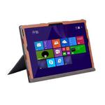 For Microsoft Surface Book 3 / 2 15 inch PU Leather Laptop Protective Case with Screen Stand(Brown)