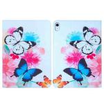 For iPad Air 13 2024 Colored Drawing Leather Tablet Case(Two Butterflies)