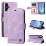 For Samsung Galaxy A25 5G Japan Version / A25e Skin Feel Life Tree Metal Button Leather Phone Case(Purple)