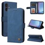 For Samsung Galaxy A25 5G Japan Version / A25e Skin Feel Life Tree Metal Button Leather Phone Case(Blue)