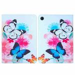 For Lenovo Tab M10 Plus 10.6 3rd Gen Colored Drawing Leather Tablet Case(Two Butterflies)