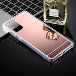 For Samsung Galaxy Note20 TPU + Acrylic Luxury Plating Mirror Phone Case Cover(Rose Gold)