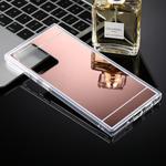 For Samsung Galaxy Note20 Ultra TPU + Acrylic Luxury Plating Mirror Phone Case Cover(Rose Gold)
