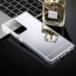 For Samsung Galaxy Note20 Ultra TPU + Acrylic Luxury Plating Mirror Phone Case Cover(Silver)