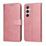 For Samsung Galaxy A36 5G Classic Calf Texture Flip Leather Phone Case(Rose Gold)