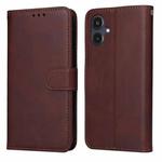 For Samsung Galaxy A25 5G Japan Version / A25e Classic Calf Texture Flip Leather Phone Case(Brown)