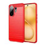For vivo S30 Carbon Fiber Brushed Texture TPU Phone Case(Red)