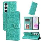 For Samsung Galaxy A36 5G / A56 5G Embossed Sunflower Leather Phone Case(Green)