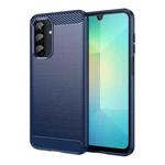 For Samsung Galaxy A26 5G Carbon Fiber Brushed Texture TPU Phone Case(Blue)
