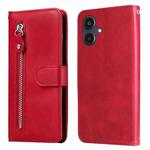 For Samsung Galaxy A25 5G Japan Version / A25e Fashion Calf Texture Zipper Leather Phone Case(Red)