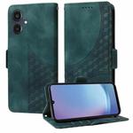 For Samsung Galaxy A25 5G Japan Version / A25e Embossed Rhombus Starry Leather Phone Case(Green)
