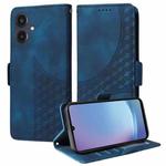 For Samsung Galaxy A25 5G Japan Version / A25e Embossed Rhombus Starry Leather Phone Case(Blue)