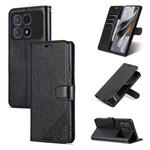 For Redmi K70 Ultra AZNS Sheepskin Texture Flip Leather Phone Case(Black)