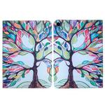 For Samsung Galaxy Tab A9+ Colored Drawing Leather Tablet Case(Life Tree)