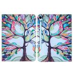 For Samsung Galaxy Tab S9 / S9 FE Colored Drawing Leather Tablet Case(Life Tree)