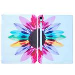 For Samsung Galaxy Tab S9 / S9 FE Colored Drawing Leather Tablet Case(Sun Flower)