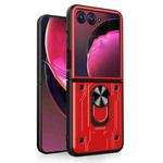 For Motorola Razr 50 Ultra Magnetic Holder TPU+PC Phone Case(Red)