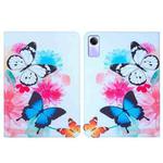 For Xiaomi Redmi Pad SE Colored Drawing Leather Tablet Case(Two Butterflies)