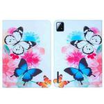 For Xiaomi Pad 6S Pro 12.4 Colored Drawing Leather Tablet Case(Two Butterflies)