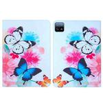 For Xiaomi Pad 6 / 6 Pro 2023 Colored Drawing Leather Tablet Case(Two Butterflies)