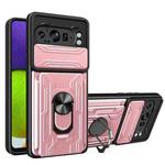 For Google Pixel 9 Pro XL Sliding Camshield TPU+PC Phone Case with Card Slot(Rose Gold)