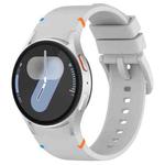 For Samsung Galaxy Watch 7 40 / 44mm Official Solid Color Stitched Silicone Watch Band(Light Grey)